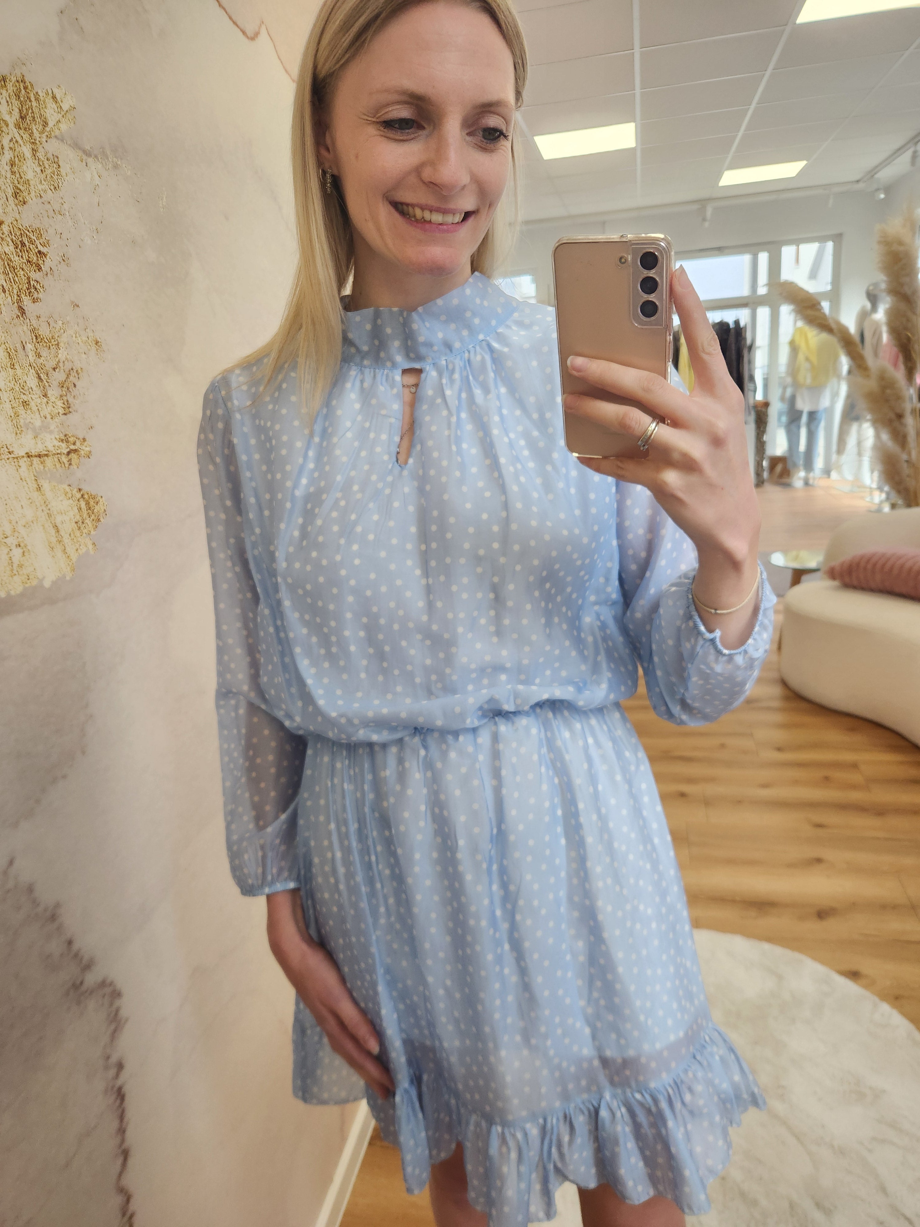 Kleid mit Punkte Print